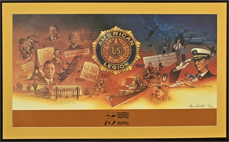 American Legion 75th Anniversary Signed Print