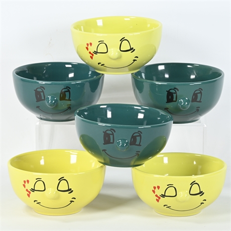 Livingware Vintage Smiley Face Bowls