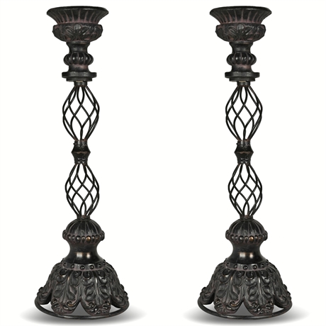 28" Iron Candlesticks