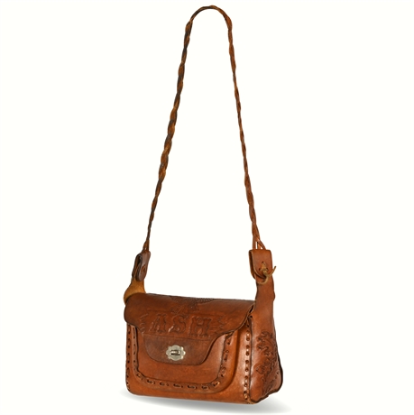 Tooled Leather 'ASH' Bag