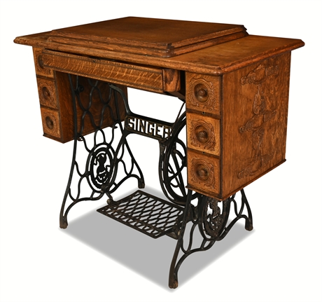 Antique Singer Sewing Cabinet