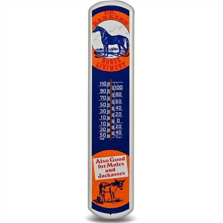 Dr. Barker's Horse Liniment Thermometer