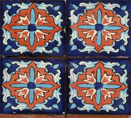 2" X 2" Talavera Tiles, 120 pieces