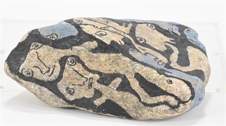 Abstract Painting on Rock