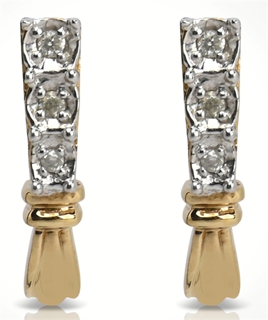10K Diamond Love Earrings