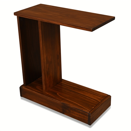 Casual Home “Monroe” Solid Wood C-Table – Hidden Drawer & Magnetic Lock