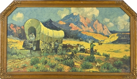 Robert Wesley Amick 'Covered Wagon' Print