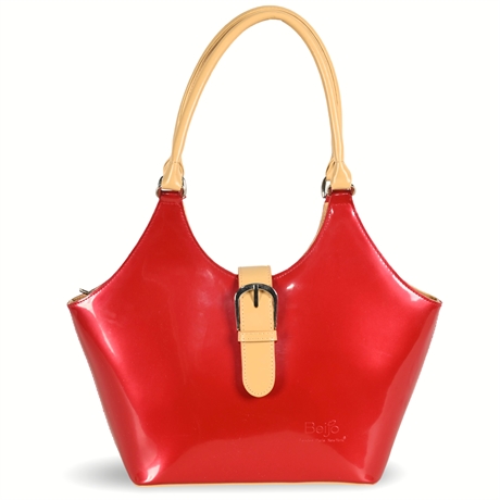 Beijo Red Patent Leather Handbag