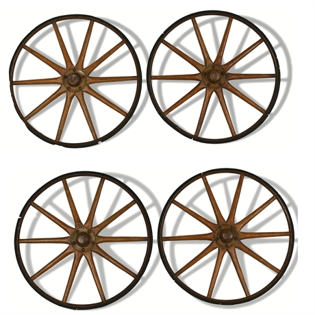 Antique Wooden Wheels from Child’s Wagon