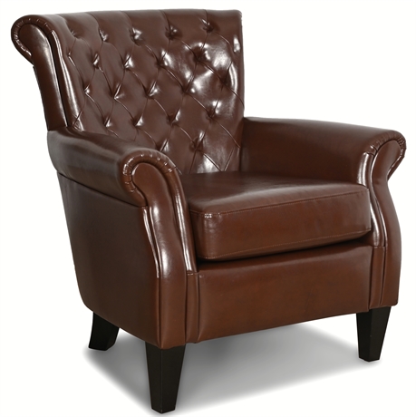 Christopher Knight Home Franklin Tufted Bonded Leather Club Chair