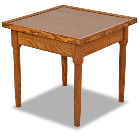 Vintage Craftsman Oak Side Table