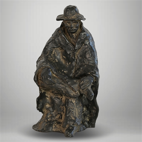Santino Petronzio 'Seated Man' Sculpture