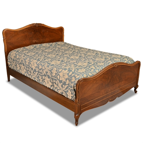 Louis XV Style Walnut Bed (Full Size)