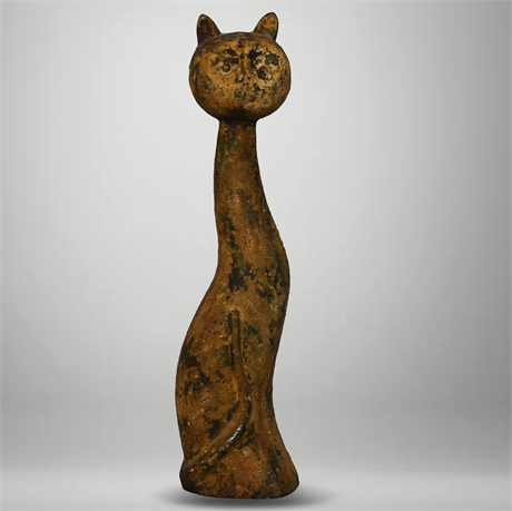 18" Cast Iron Japanese 'Kitty' Sculpture