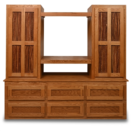 Oak and Cedar Custom Cabinet