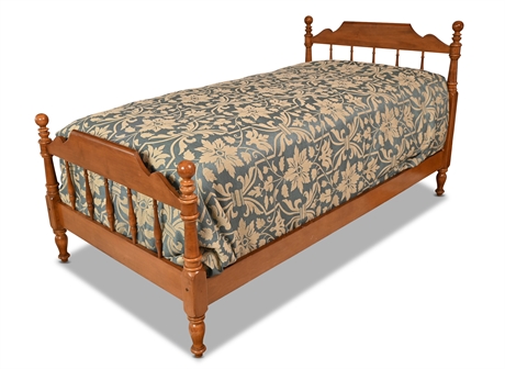 Ethan Allen Baumritter Nutmeg Twin 4-Poster Bed