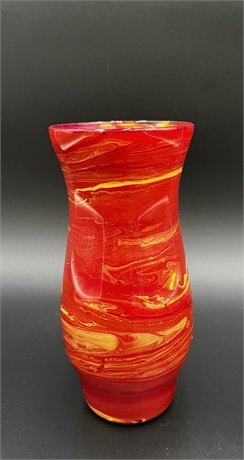 PAINTED GLASS VASE