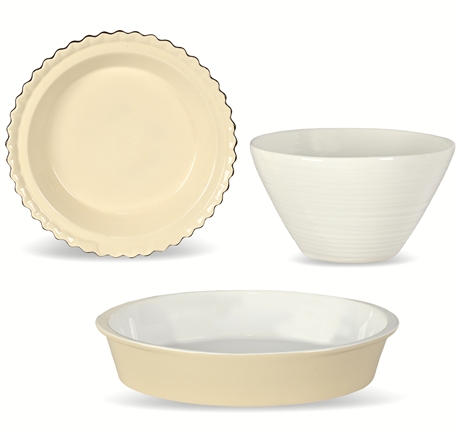 Mix, Bake & Serve – Chantal Pie Plate, Casserole & Bowl