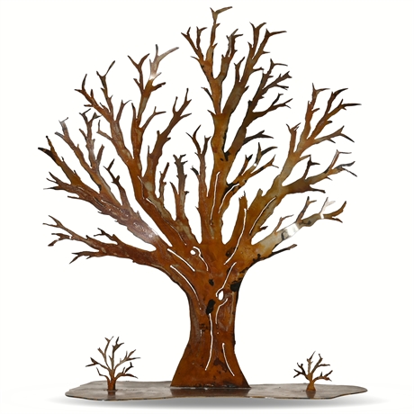 22" Iron/Steel Tree Sculpture