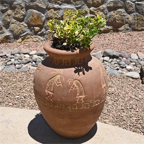 Embossed Terracotta Pot