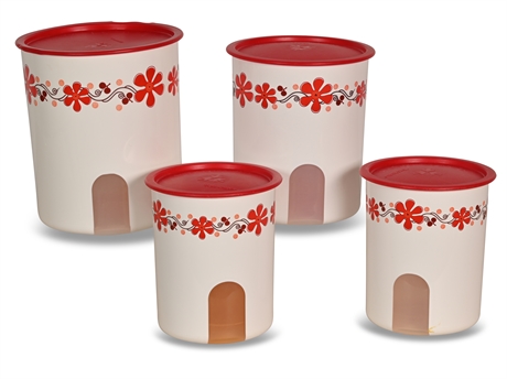 Floral Tupperware Canisters