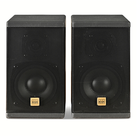 BSR Model 402 Bookshelf Speakers – 8 Ohm, Wall Mountable, Tested Vintage Pair