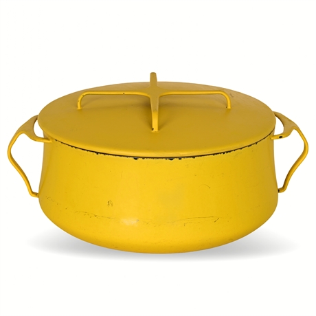 Dansk Kobenstyle Yellow Enamel Cast Iron Casserole, France