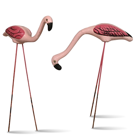 1950’s Atomic Concrete Yard Flamingos