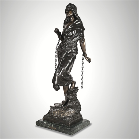 Villanis “Prisoner of the Pirates” Bronze, Société des Bronzes, 34"