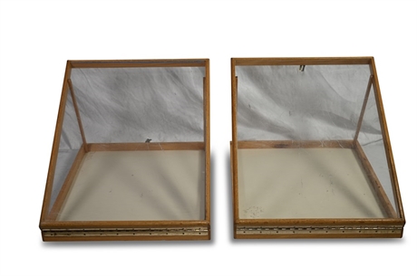 Wood and Plexiglass Display Cases