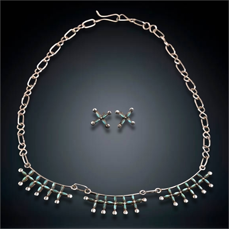 1940's Zuni Petitpoint Necklace