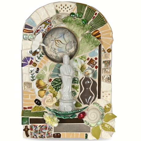 Mary Ann Lauterbach Mosaic Quan Yin Sculpture