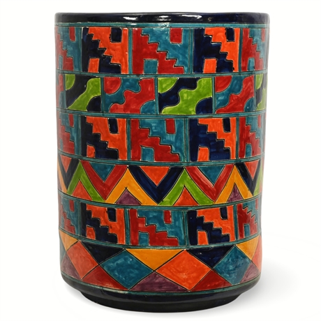 18" Geometric Talavera Planter