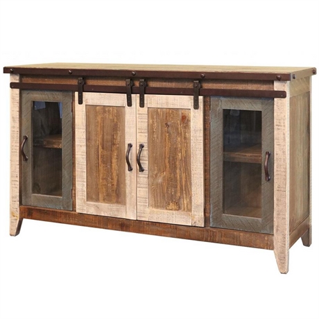 Rustic Barn Door Media Console by Intercon