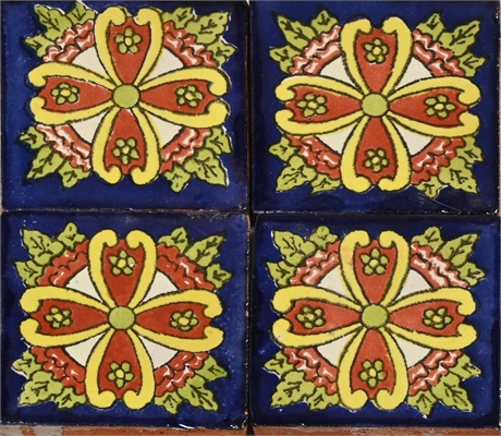 2" X 2" Talavera Tiles, 420 Pieces