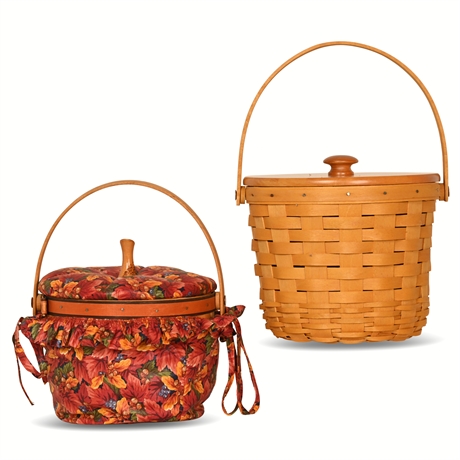 Pair of Hand Woven Longaberger Baskets