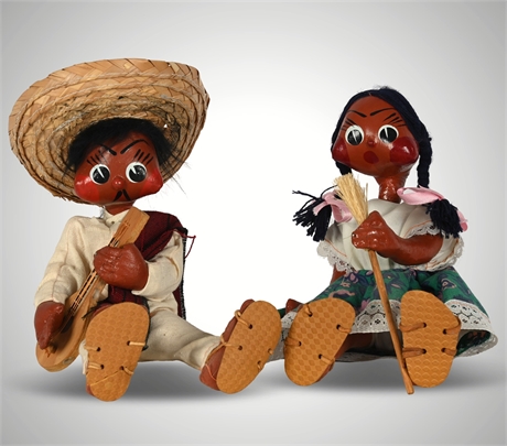 Vintage Mexican Folk Art Dolls