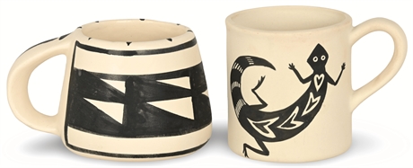 Two Native-Inspired Ceramic Coffee Mugs