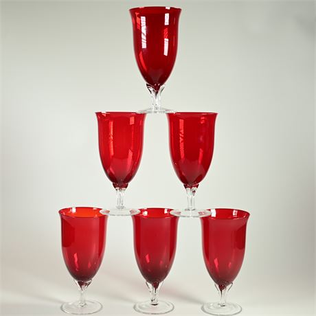 Ruby Water/Tea Goblets