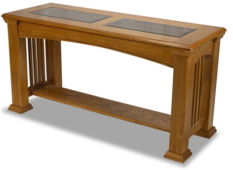 Golden Oak Console/Sofa Table