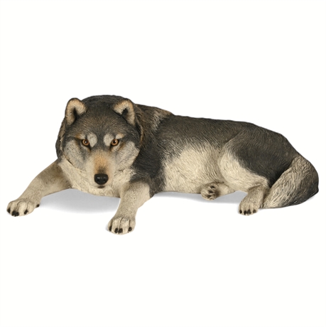 Sandicast Gray Wolf Sculpture – Signed Sandra Brue