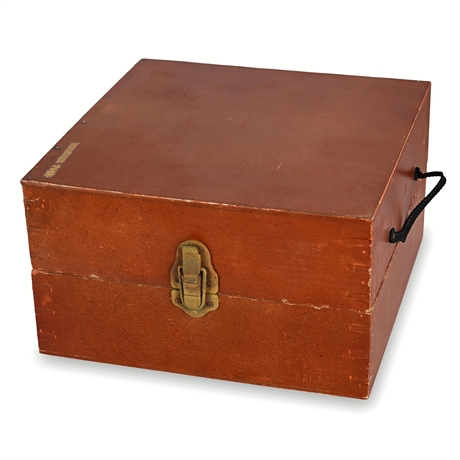 Vintage Wooden Washer Toss Game Set with Carrying Case