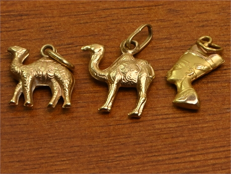 18K Egyptian Gold Charms