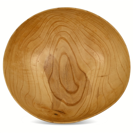 Artisan Hand-Turned Wooden Ash Bowl
