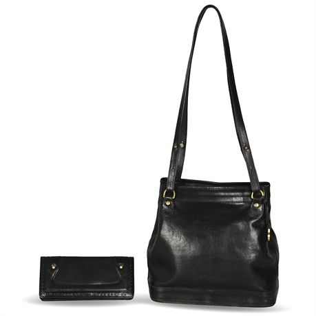 Brahmin Bucket Bag with Long Wallet