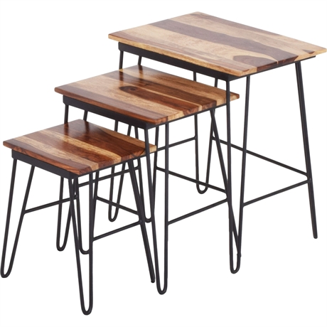 Iron & Wood Nesting Tables