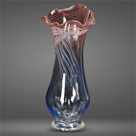 14" Blown Glass Vase