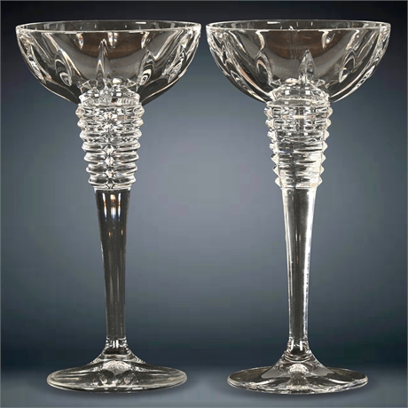 Waterford Crystal Marquis Series Gemini pattern Candleholders