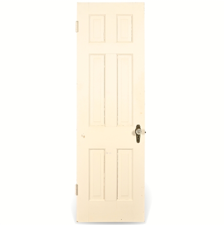 79" X 24" Antique Six Panel Solid Wood Door