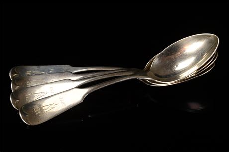(4) 1892 Sterling Silver Spoons